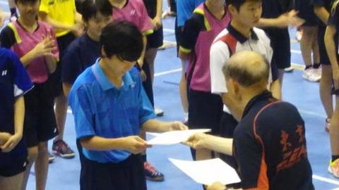 バドミントン部:多摩市中学シングルス大会 男子3位
