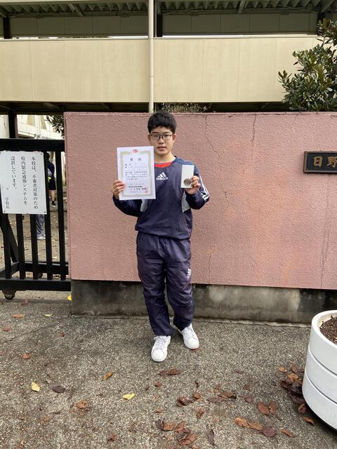 中体連日南地区大会 男子単ベスト4(バド中学個人)