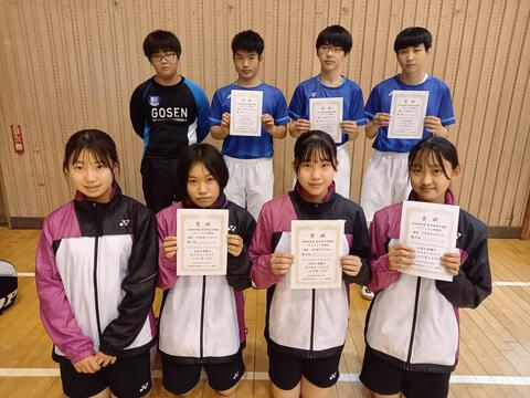 多摩市民大会(研修大会) 入賞(バド中学個人戦)