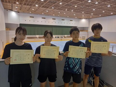 多摩市中学生ダブルス大会　準優勝