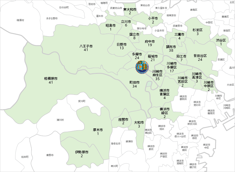 在校生（中学生）の通学圏